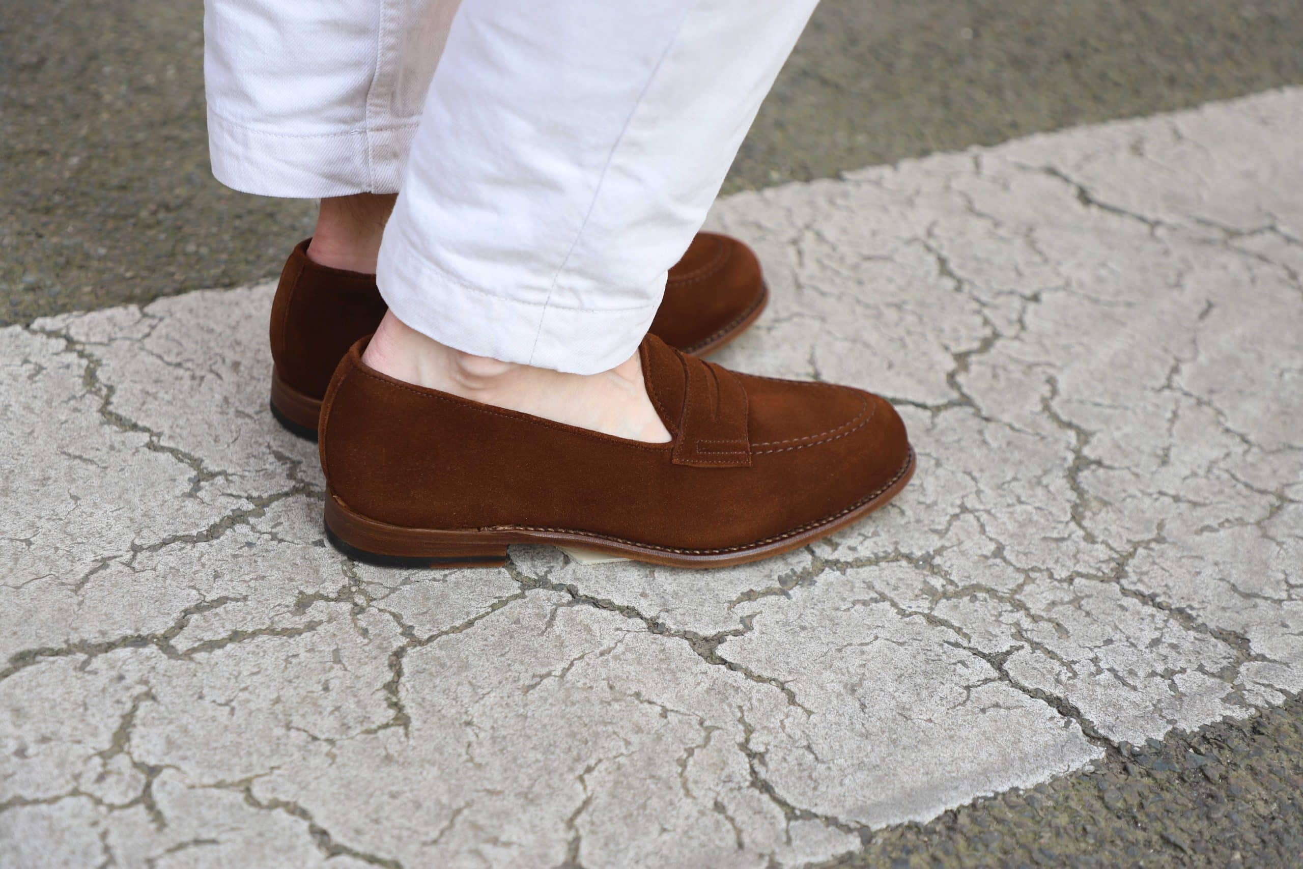 Malfroid Newport Superleggera mocassin daim cuir