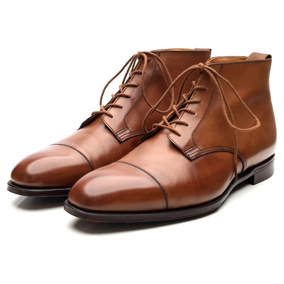 Crockett & Jones Tees bottines cuir marron UK 9.5