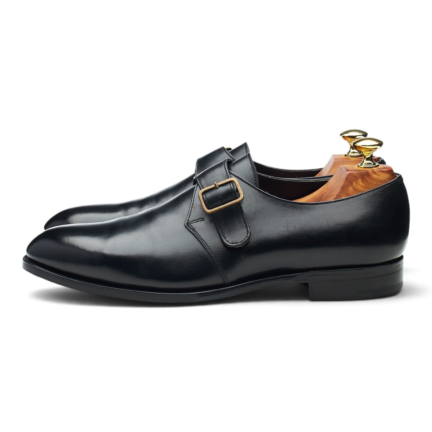 Edward Green Troon monk cuir noir 7.5 UK