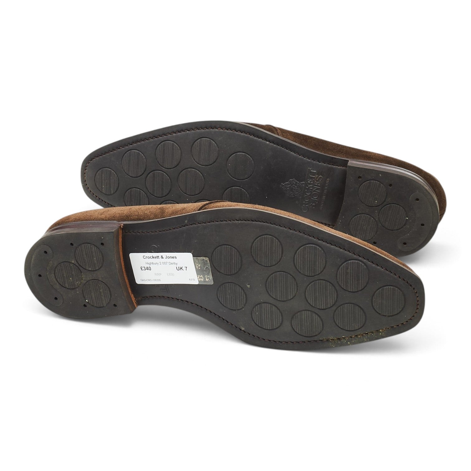 Crockett & Jones Highbury 2 007 derby daim marron 7