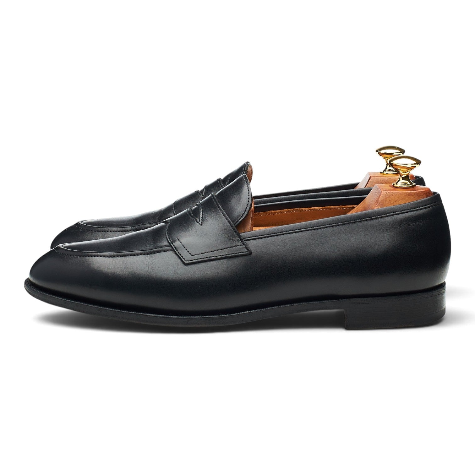 Edward Green Piccadilly mocassins cuir noir UK 9