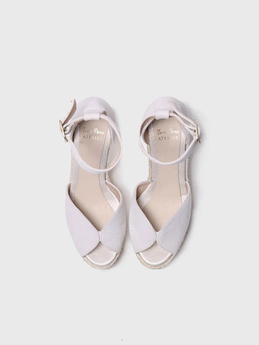 Toni Pons Patricia espadrilles compensees blanches mariee