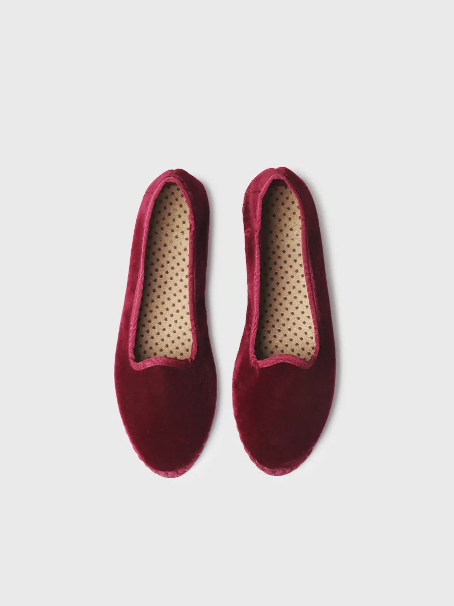 Toni Pons Cintia babies femme velours bordeaux