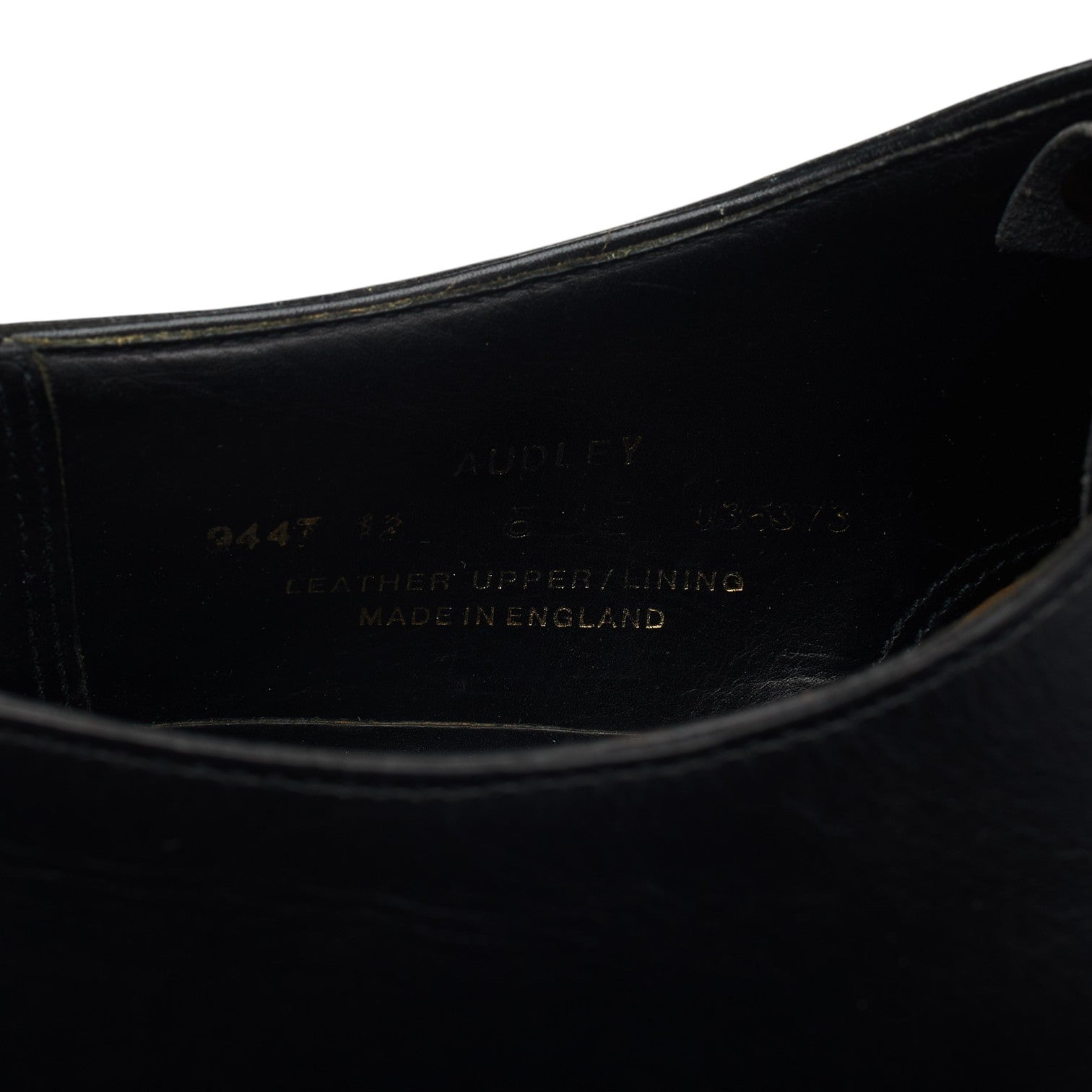 Crockett & Jones Audley oxford cuir noir UK 8 bout droit