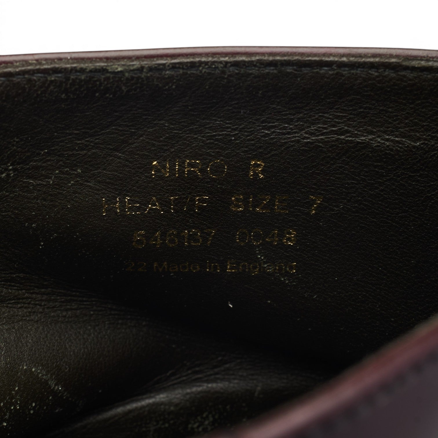 Loake Niro bottines cuir bordeaux UK 7 semelle caoutchouc