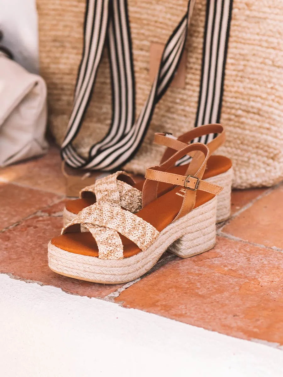 Toni Pons Atenes espadrille compensée femme naturel