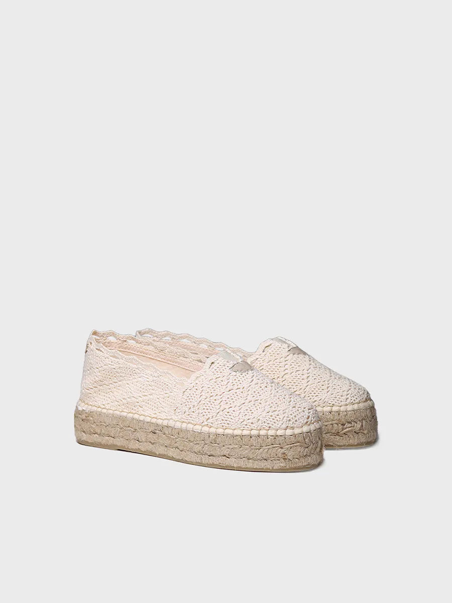 Toni Pons Aitana espadrille crochet écru