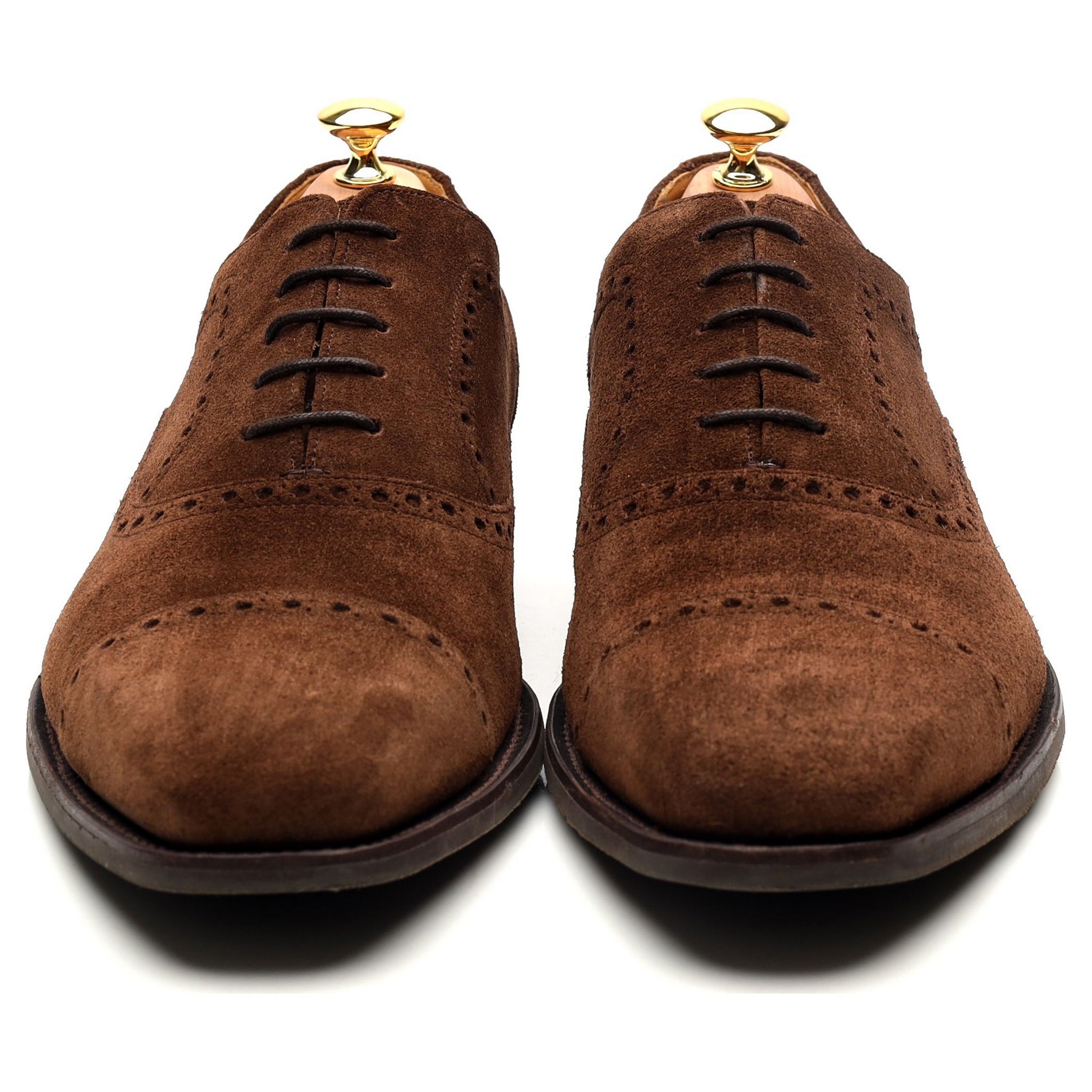 Barker Luke oxford semi-brogue suède marron UK 11