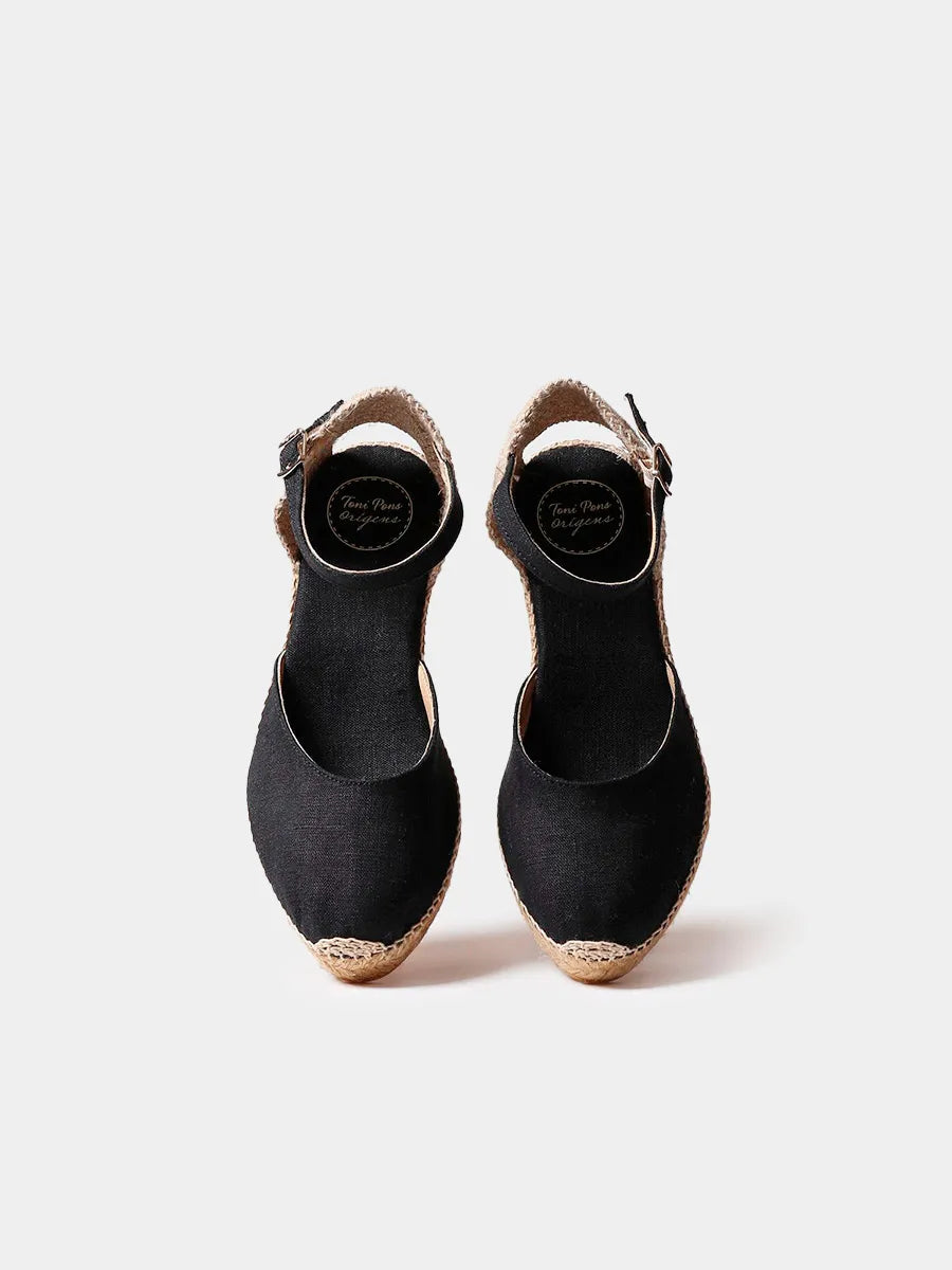 Toni Pons Caldes espadrilles compensées boucle noires
