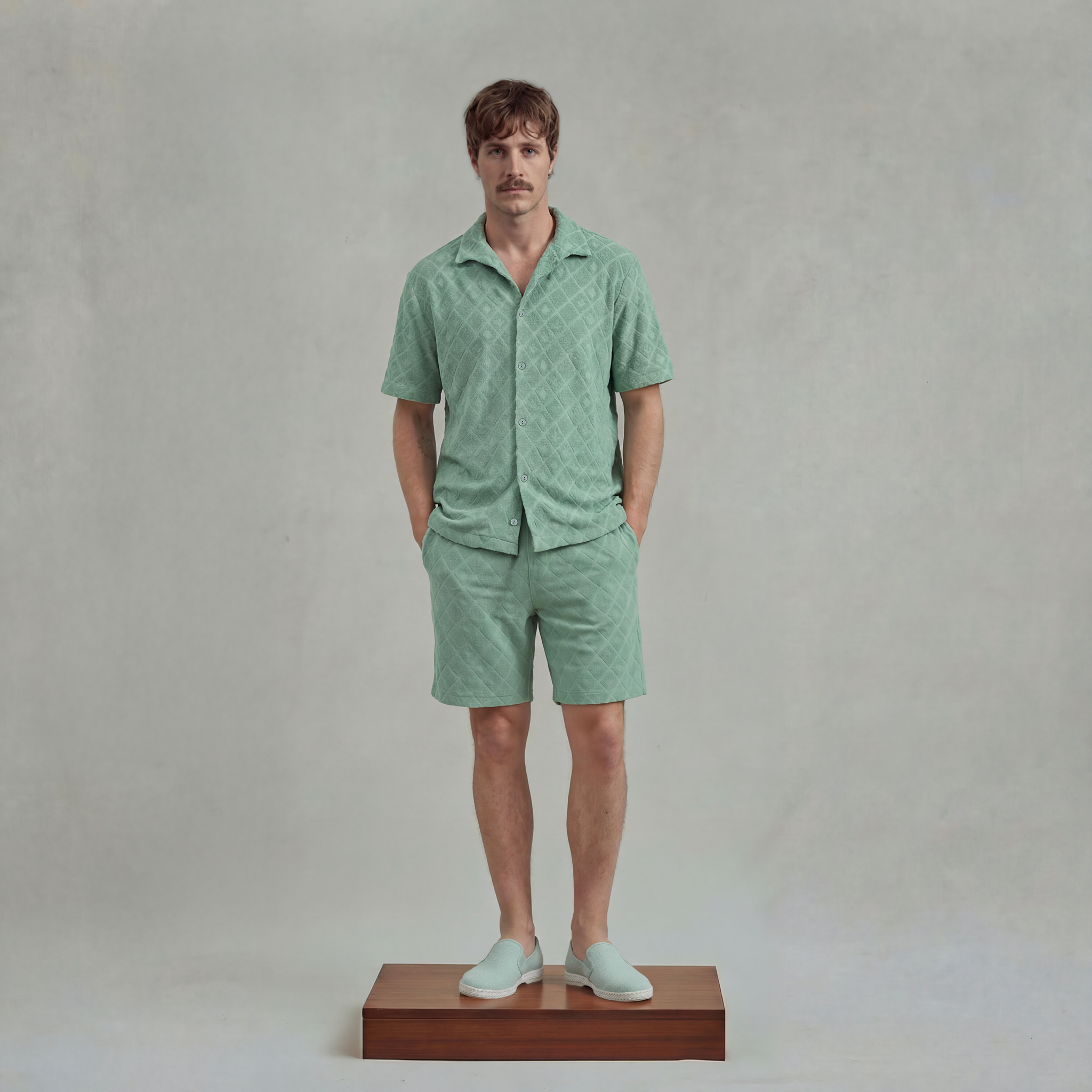 Rivieras Castellas chemise éponge vert d'eau