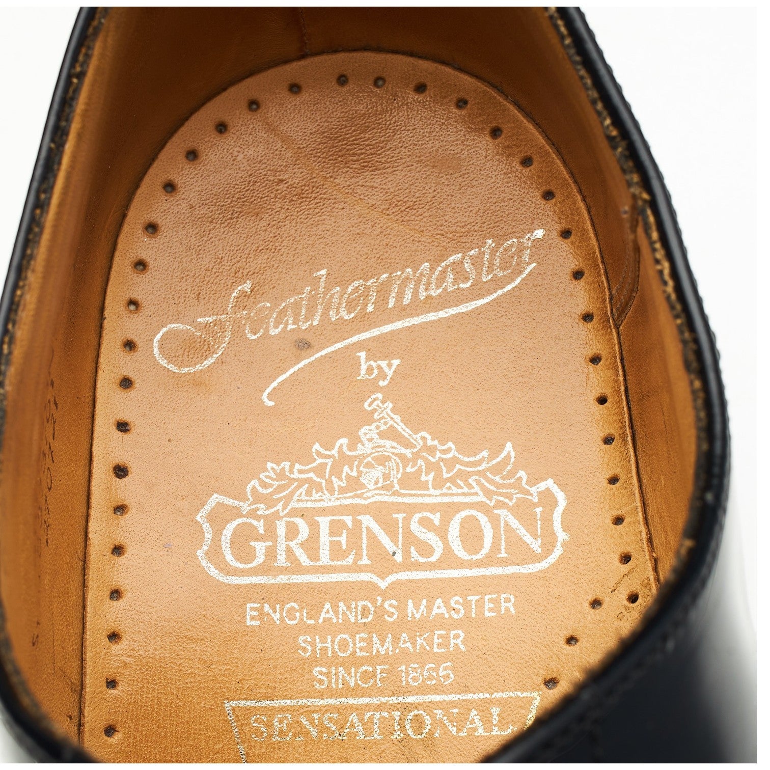 Grenson Perth Oxfords brogues cuir noir 8 UK