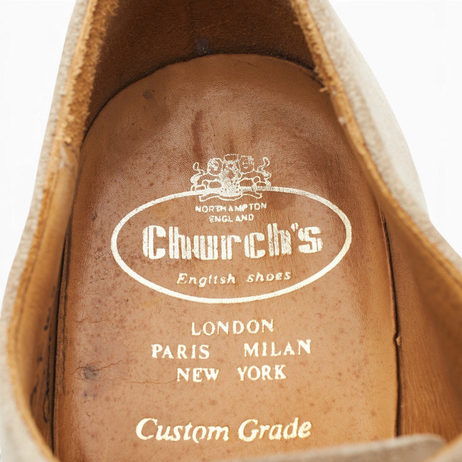 Church's Dundee derby daim beige pointure UK 8