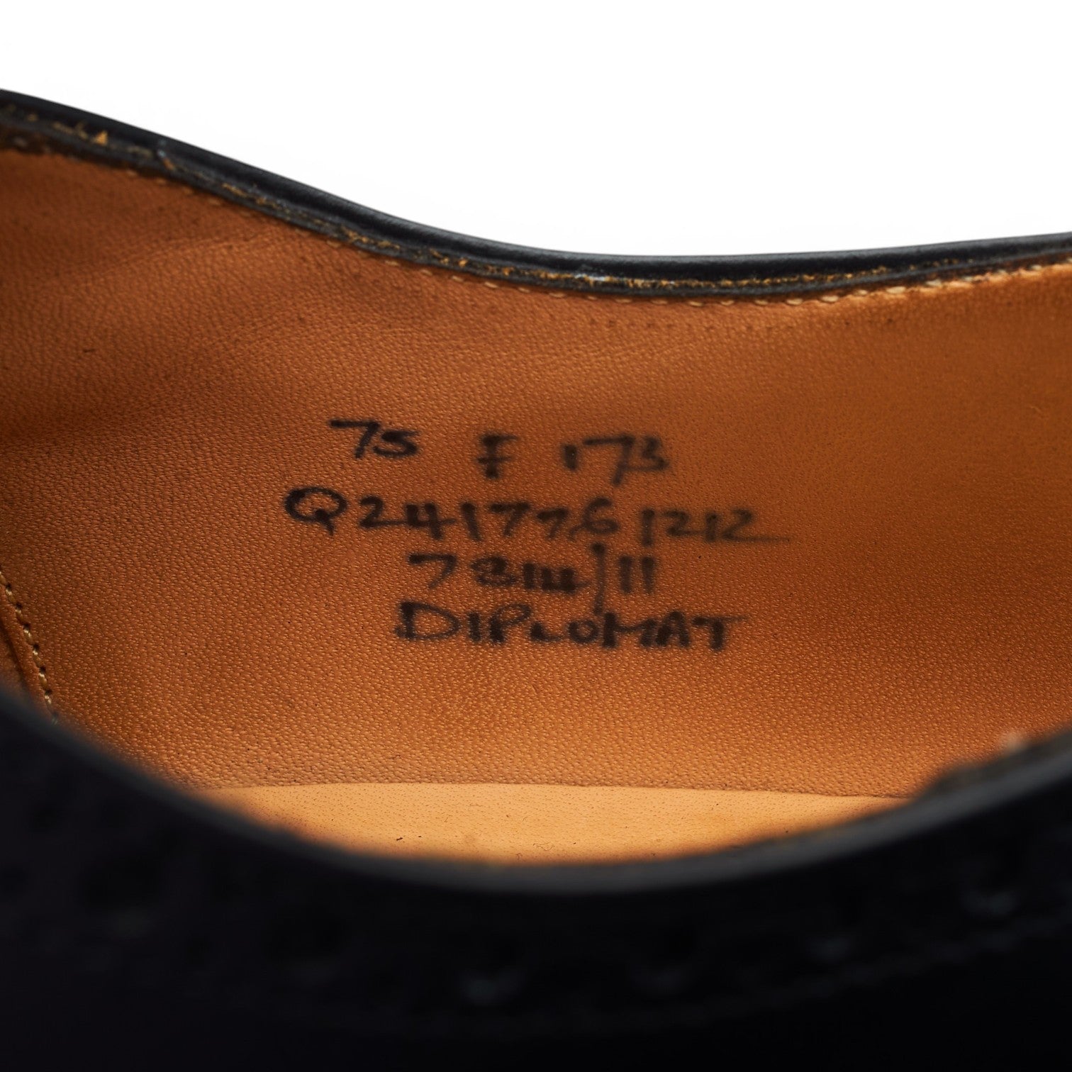 Church's Diplomat richelieu cuir noir pointure UK 7.5