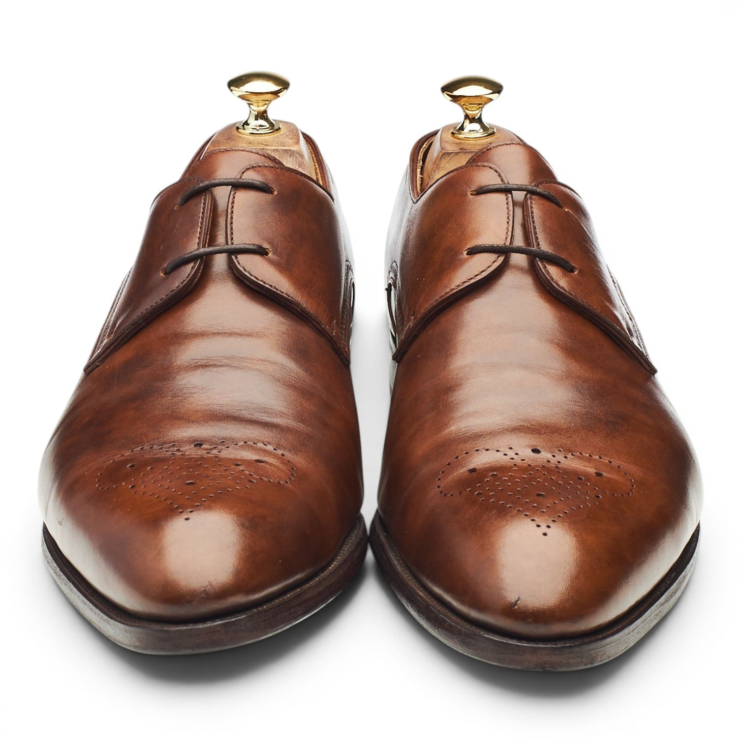 John Lobb Chelmsford derby cuir marron museum UK 10,5