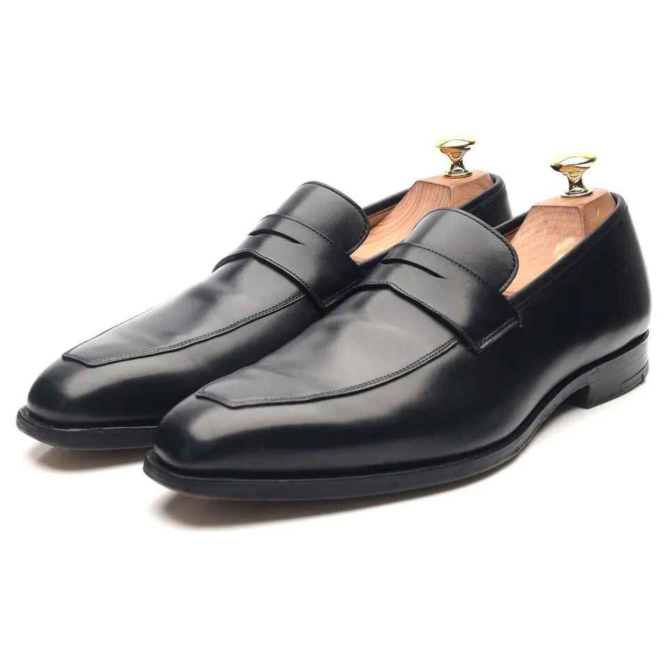 Crockett & Jones Merton mocassins cuir noir UK 8.5