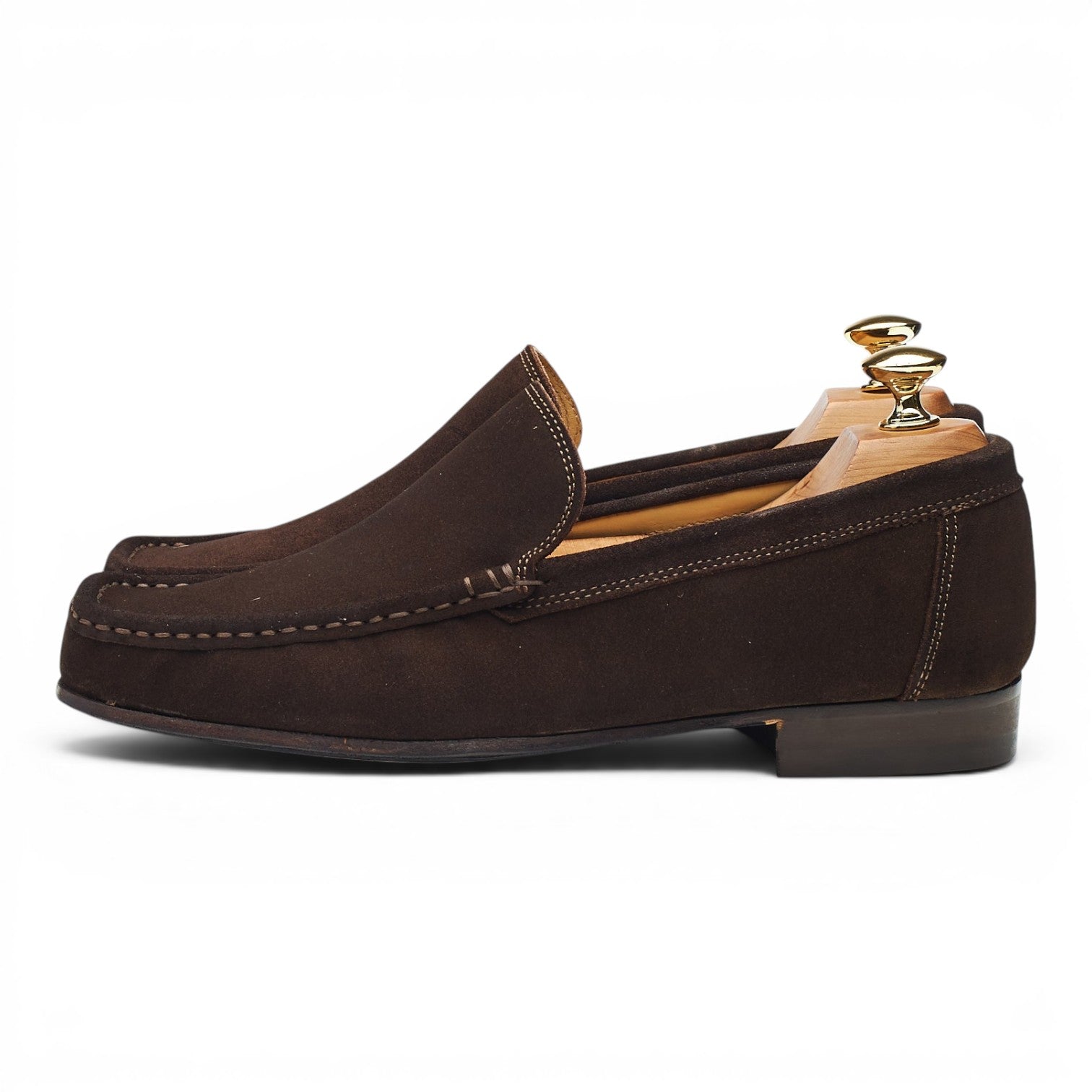 Shipton & Heneage Bari mocassins daim marron 6