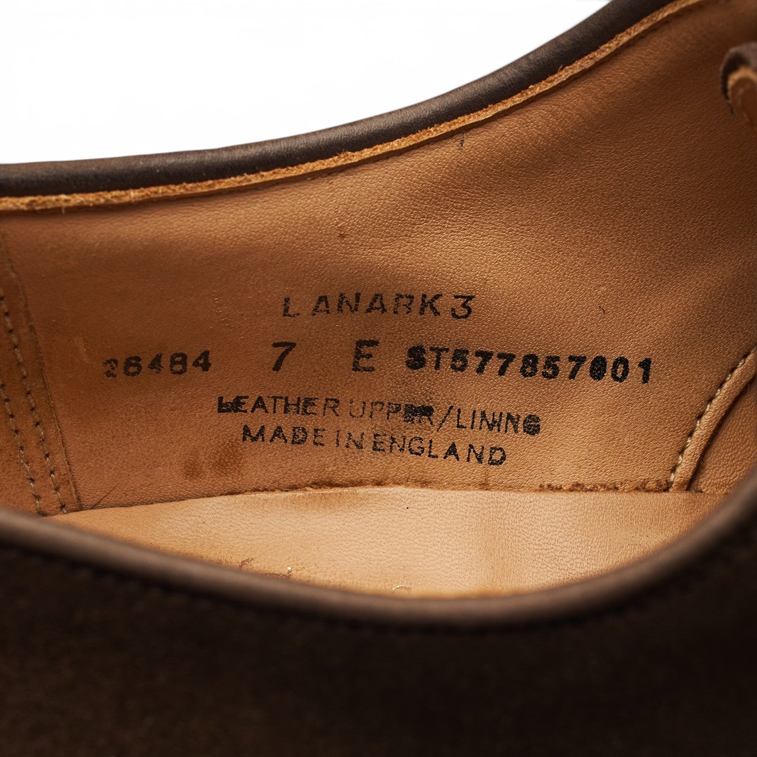 Crockett & Jones Lanark 3 derby daim marron pointure UK 7