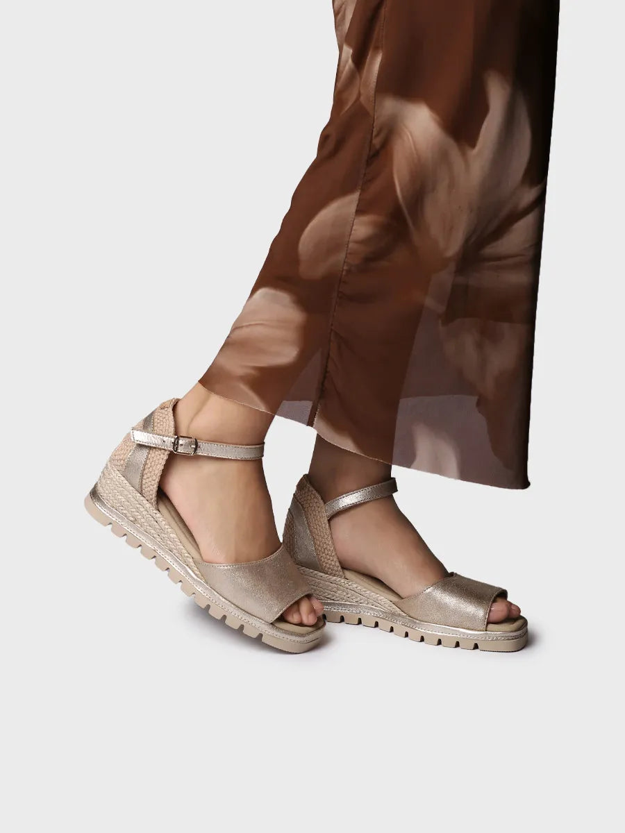 Toni Pons Brisa espadrilles compensées croûte cuir talon 5 cm