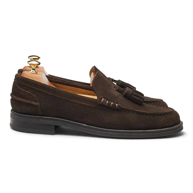 Jones Bootmaker mocassins glands daim marron UK 8