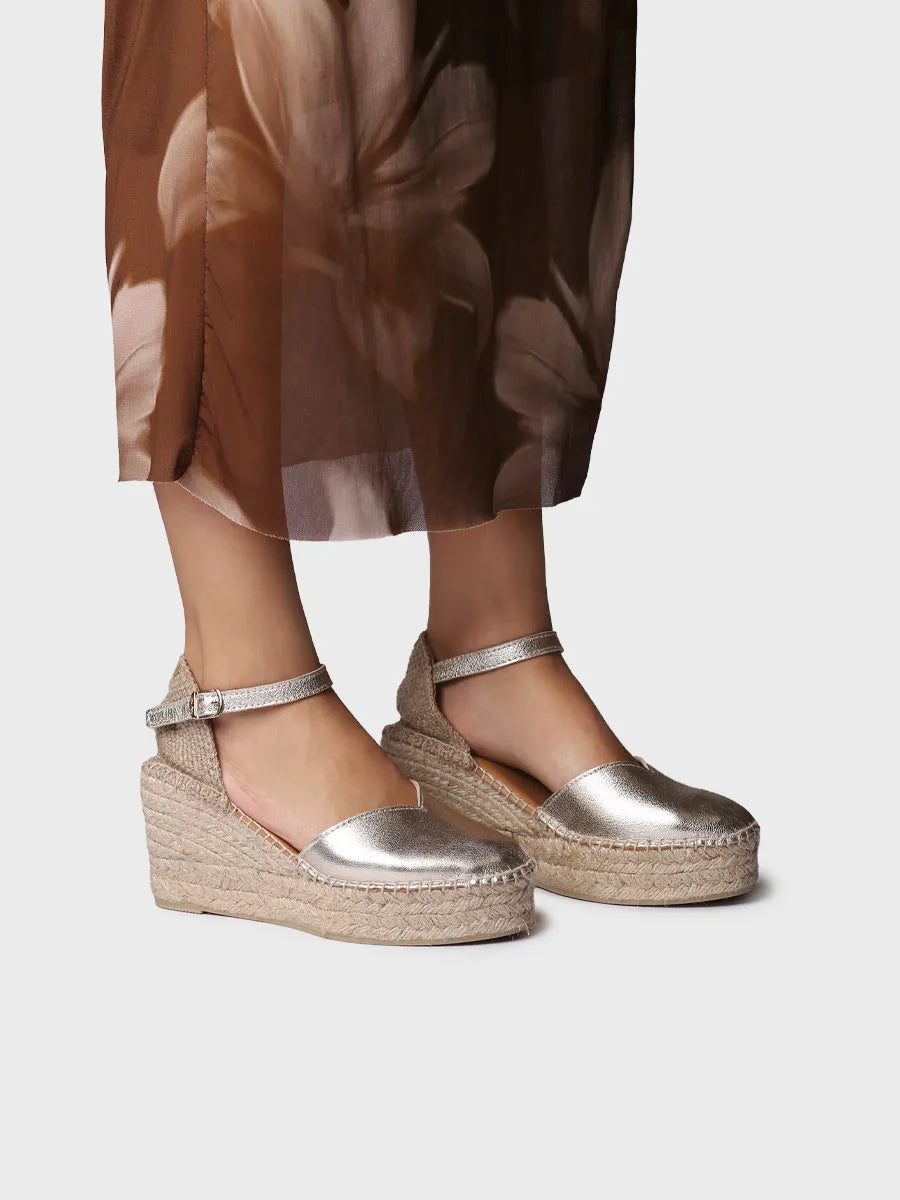 Toni Pons Magda-P espadrille cuir femme compensée 7,5 cm