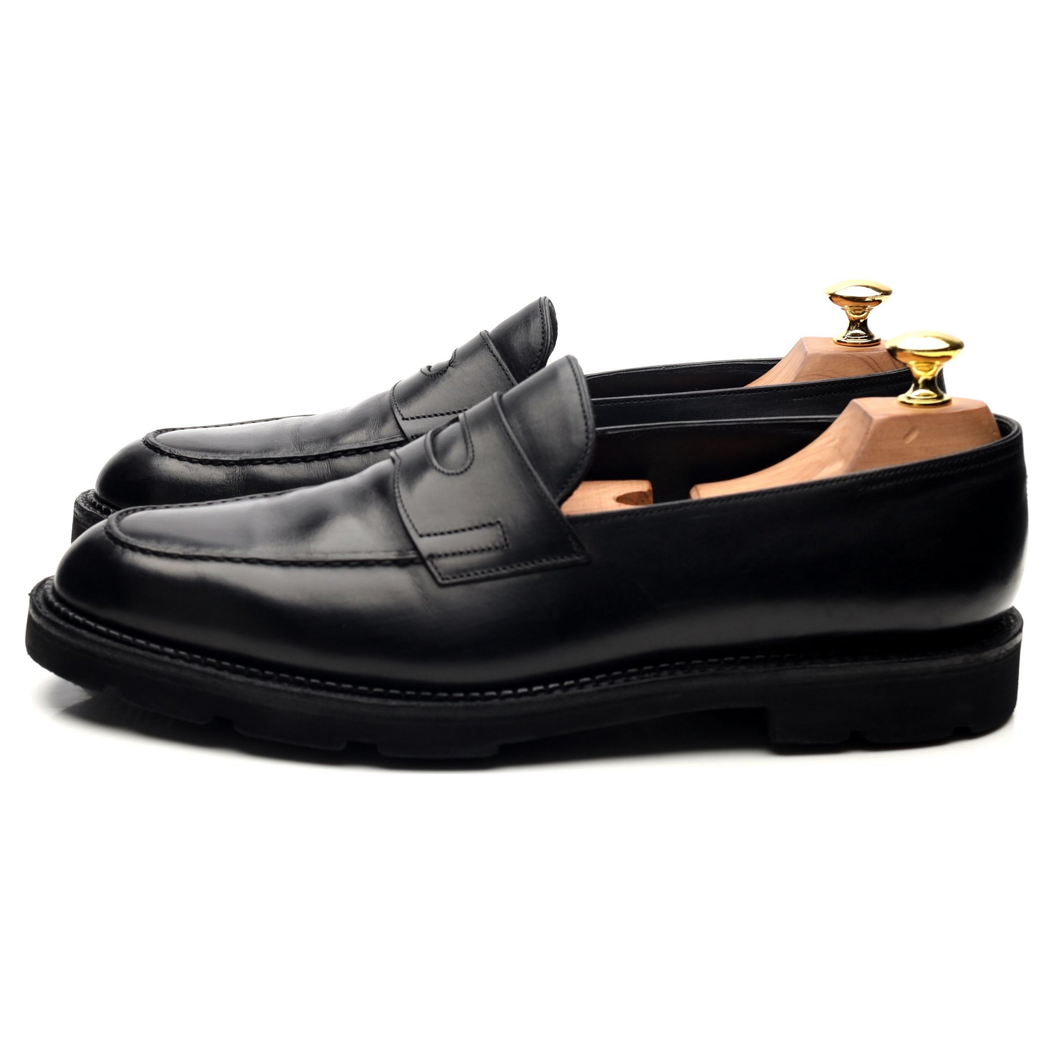 John Lobb Lopez mocassin cuir noir UK 8.5