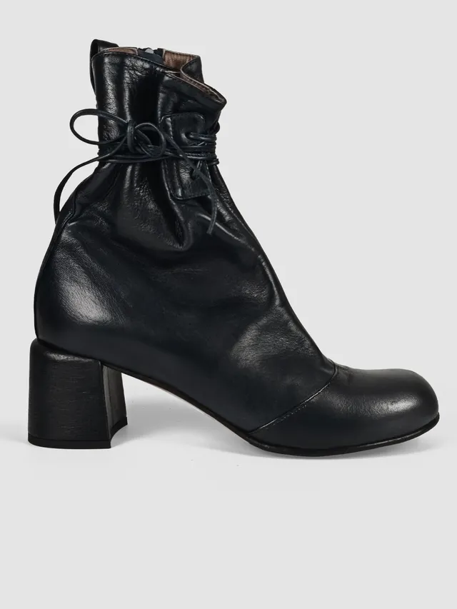 Lorena Paggi Nappa bottine cuir bleu