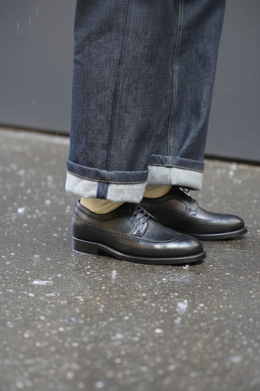 Malfroid Brogue-Master derby brogue cuir grainé