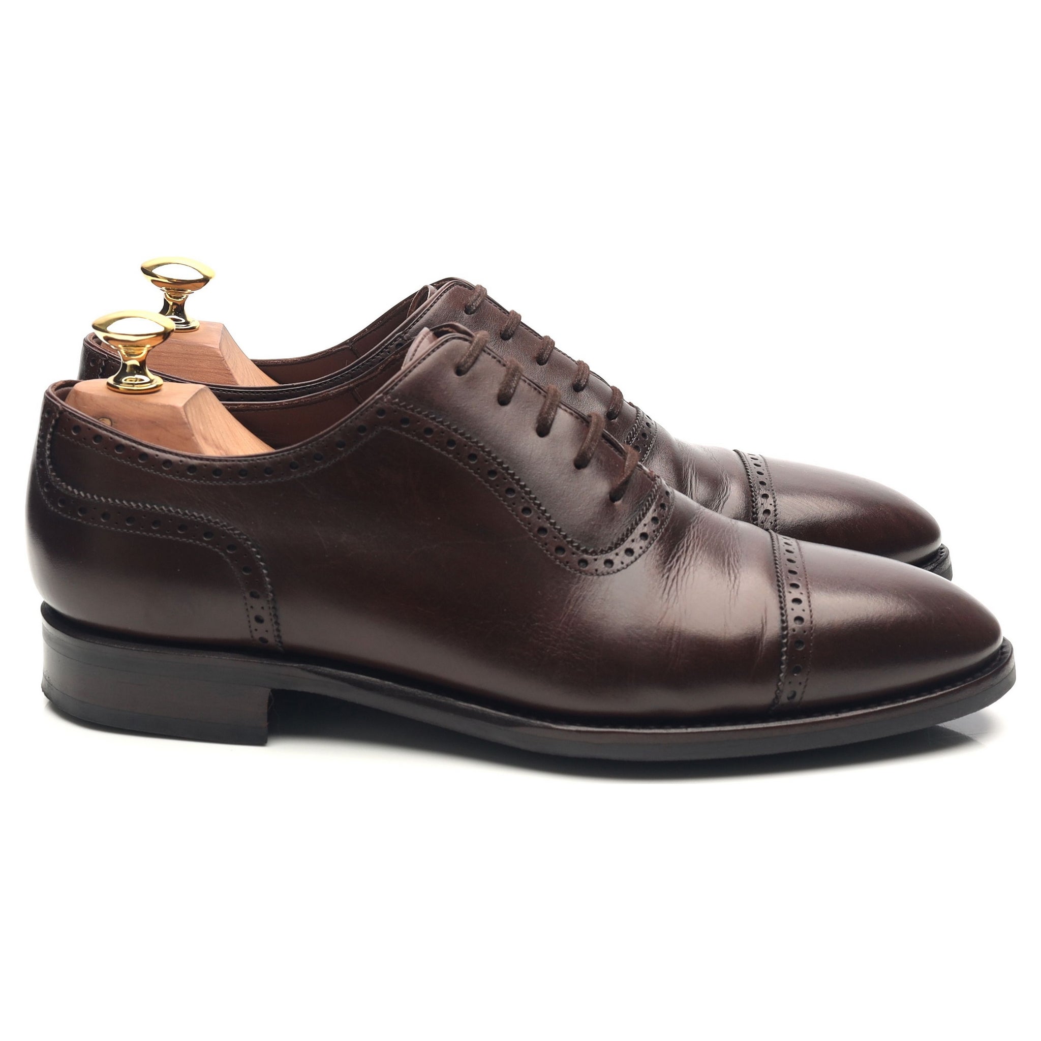 TLB Mallorca Artista oxford cuir marron foncé UK 7