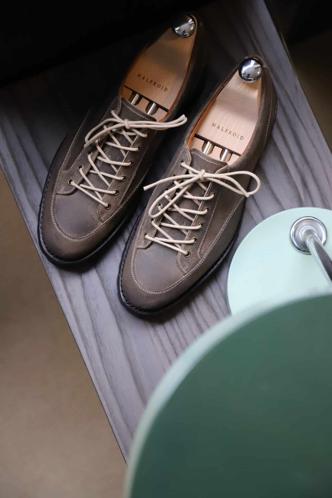 Malfroid Explorer II Low derbies cuir gras commando