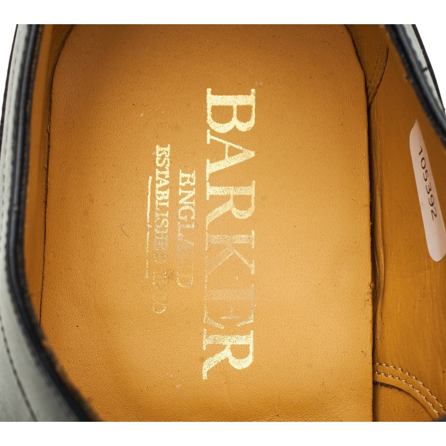 Barker Liam oxford cuir noir bout droit UK 9
