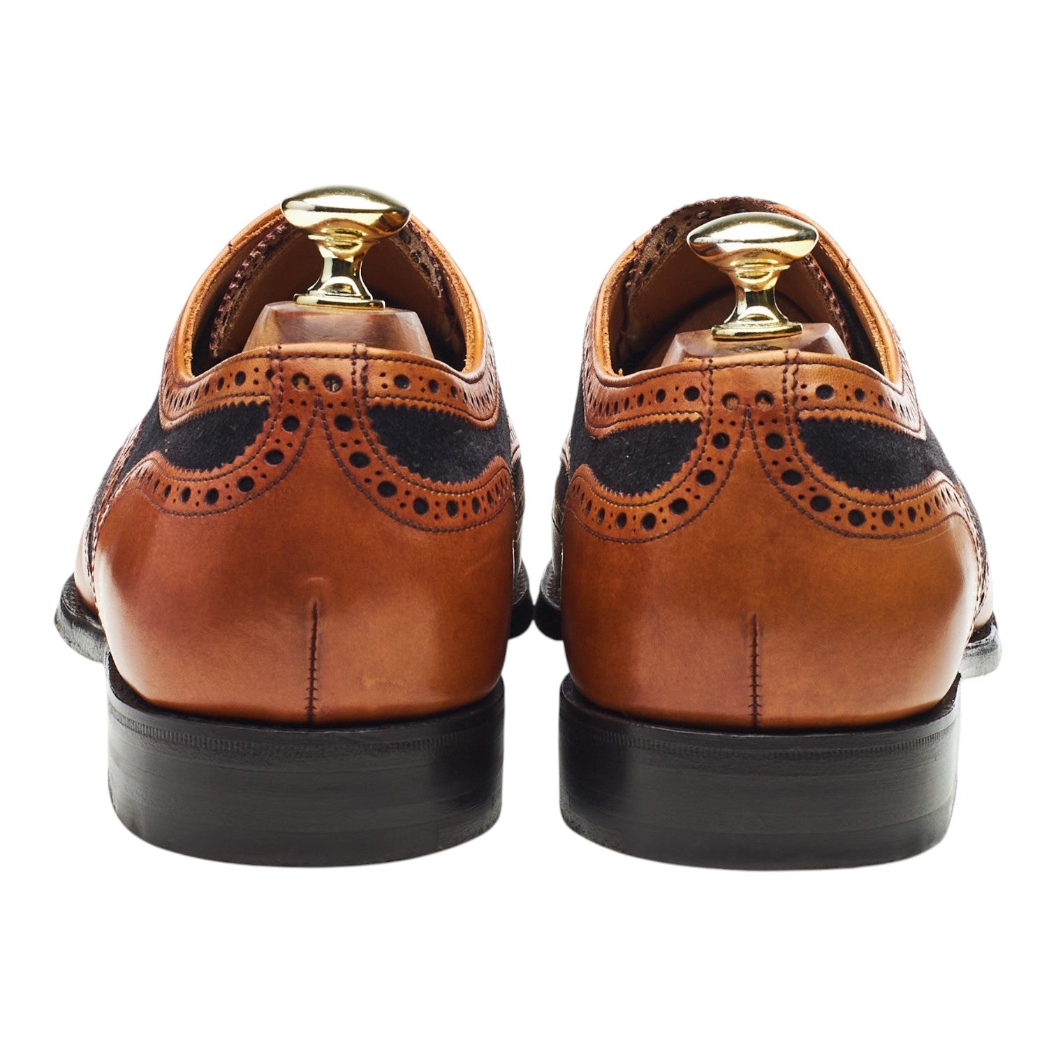Cheaney Edwin richelieu cuir camel daim marine 7,5