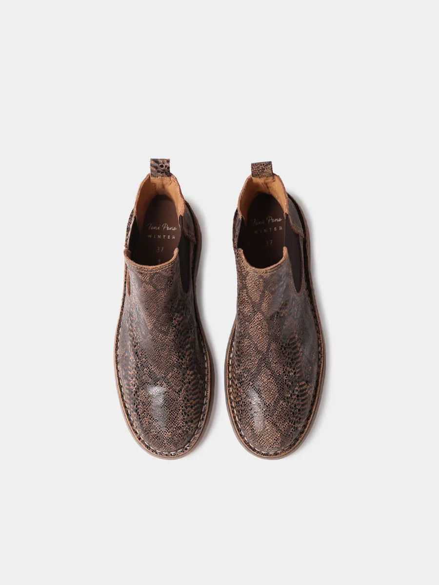 Toni Pons Isa-VP bottines femme cuir effet serpent