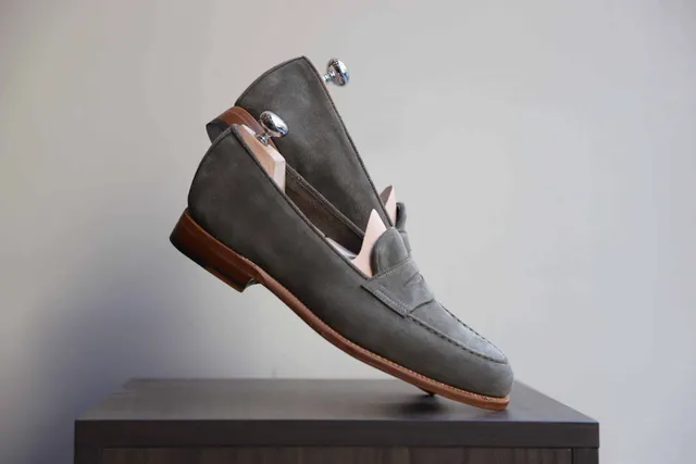 Malfroid Newport mocassin penny suède non doublé