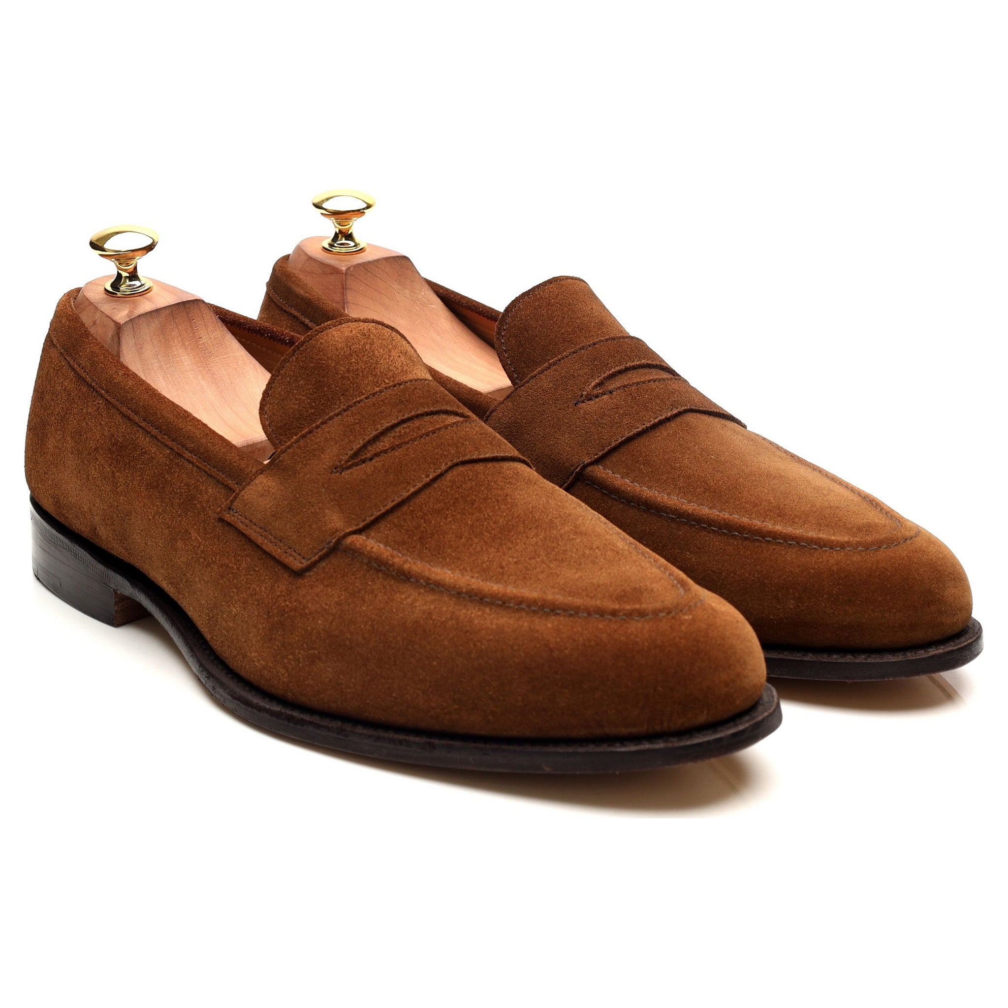 Tricker's Harvard mocassins daim marron pointure UK 10,5