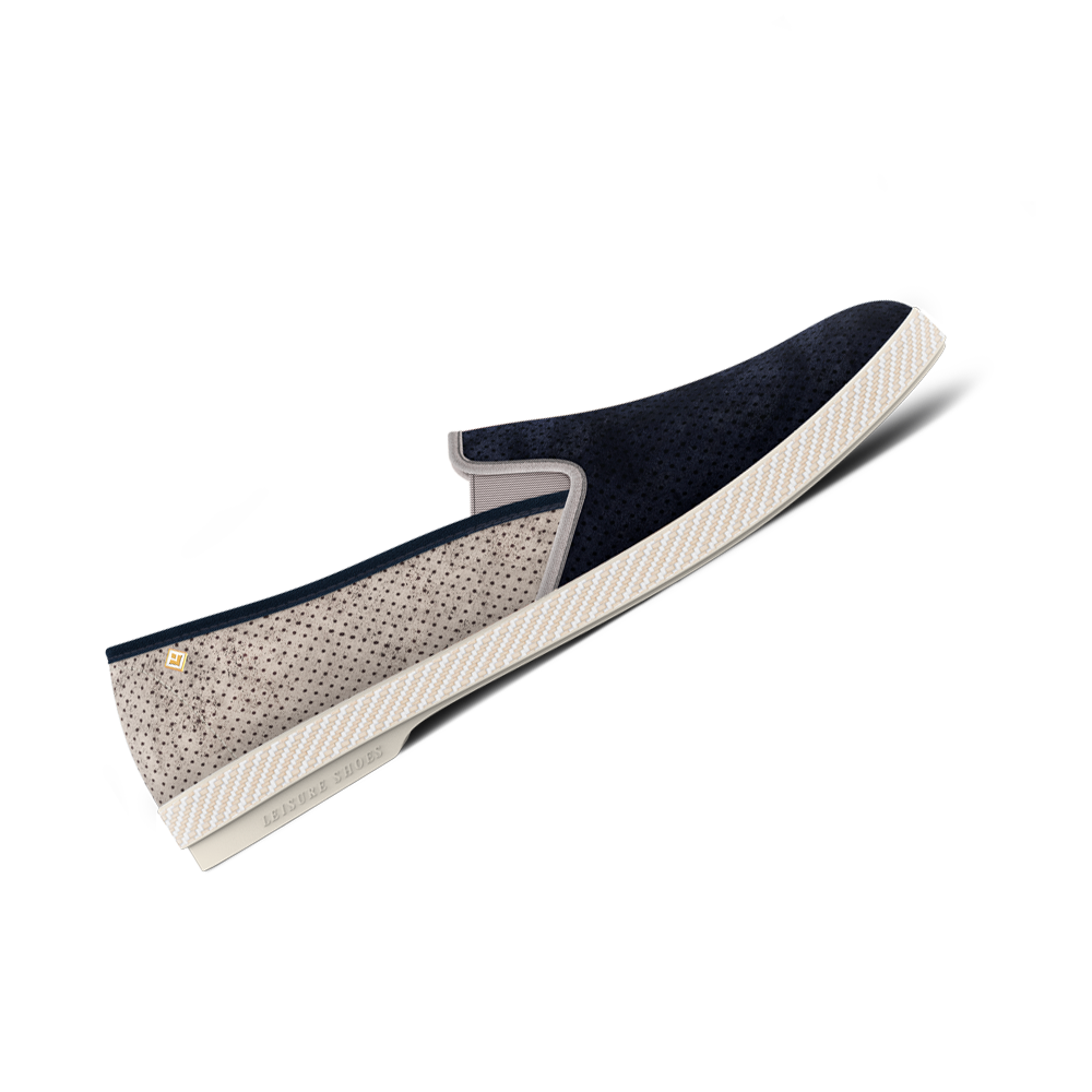 Rivieras Classic Daim Match espadrilles gris marine daim