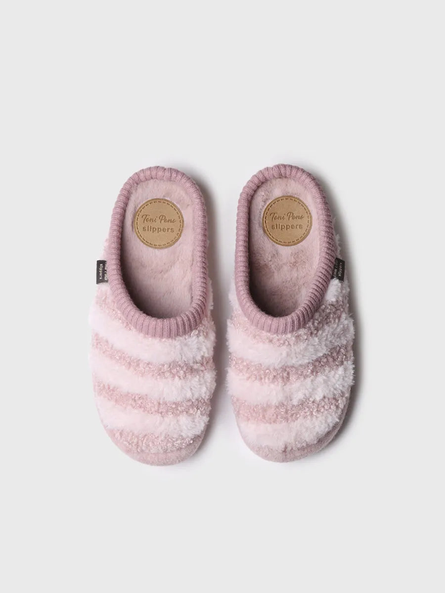 Toni Pons Malu-RM pantoufle sabot rose fourrée