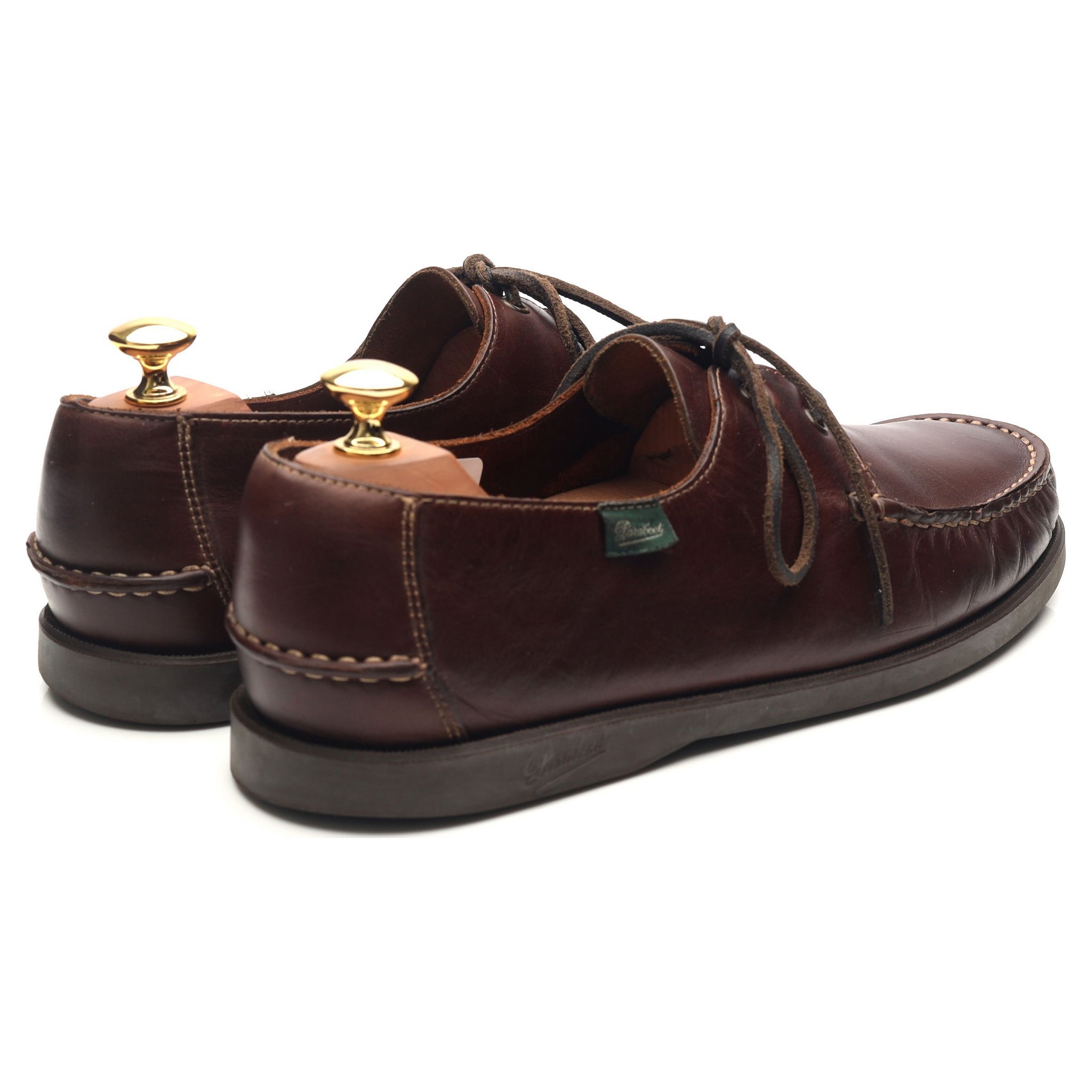 Paraboot chaussures bateau cuir marron foncé UK 9