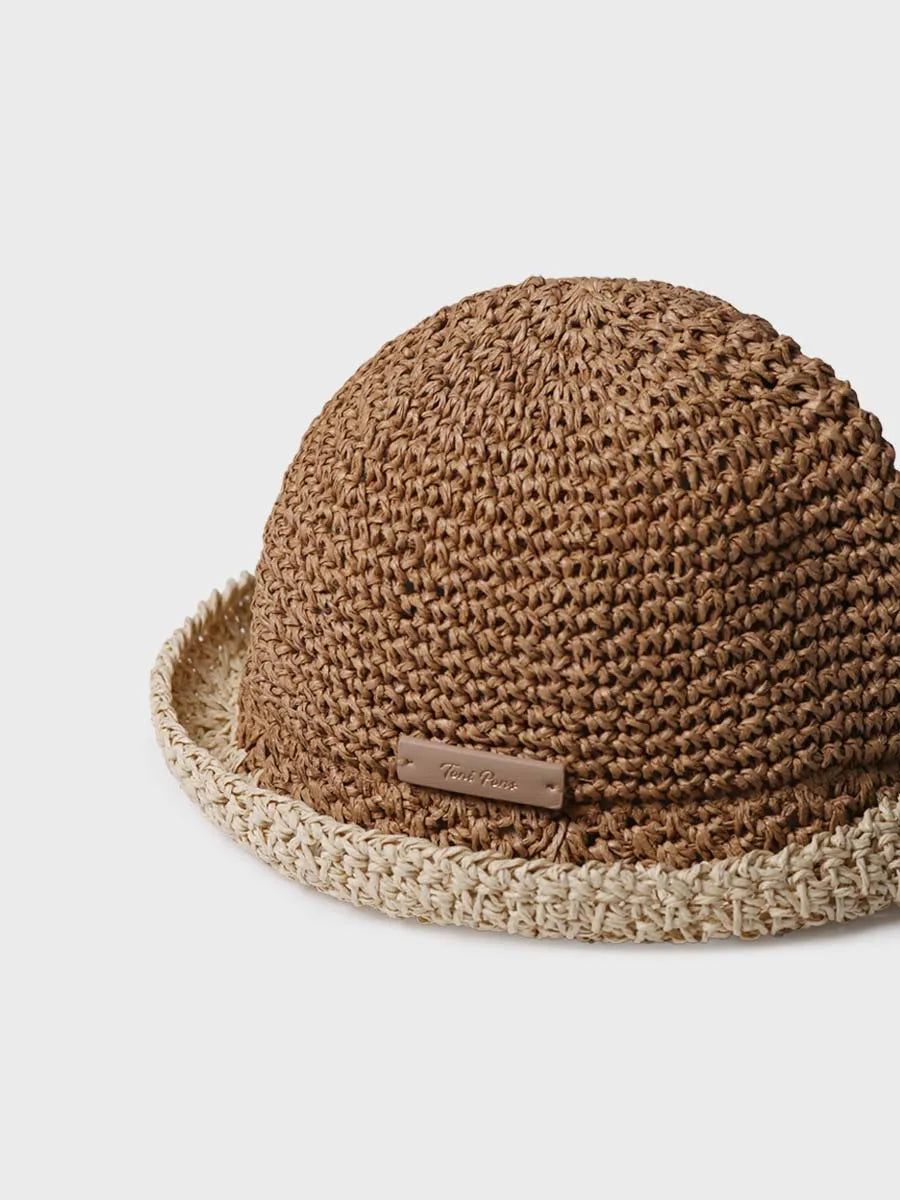 Toni Pons Sandra chapeau papier crochet naturel vegan