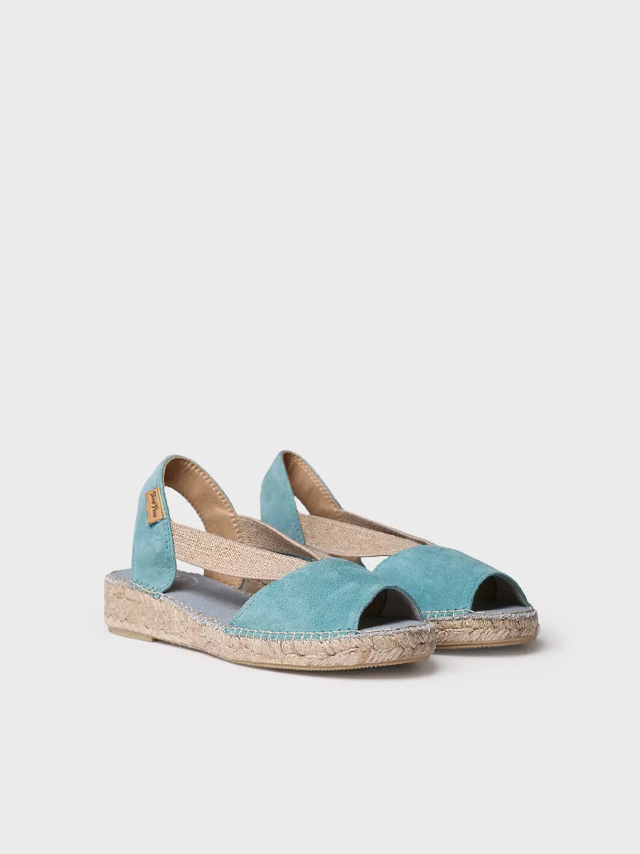 Toni Pons Ella espadrilles plates daim aqua