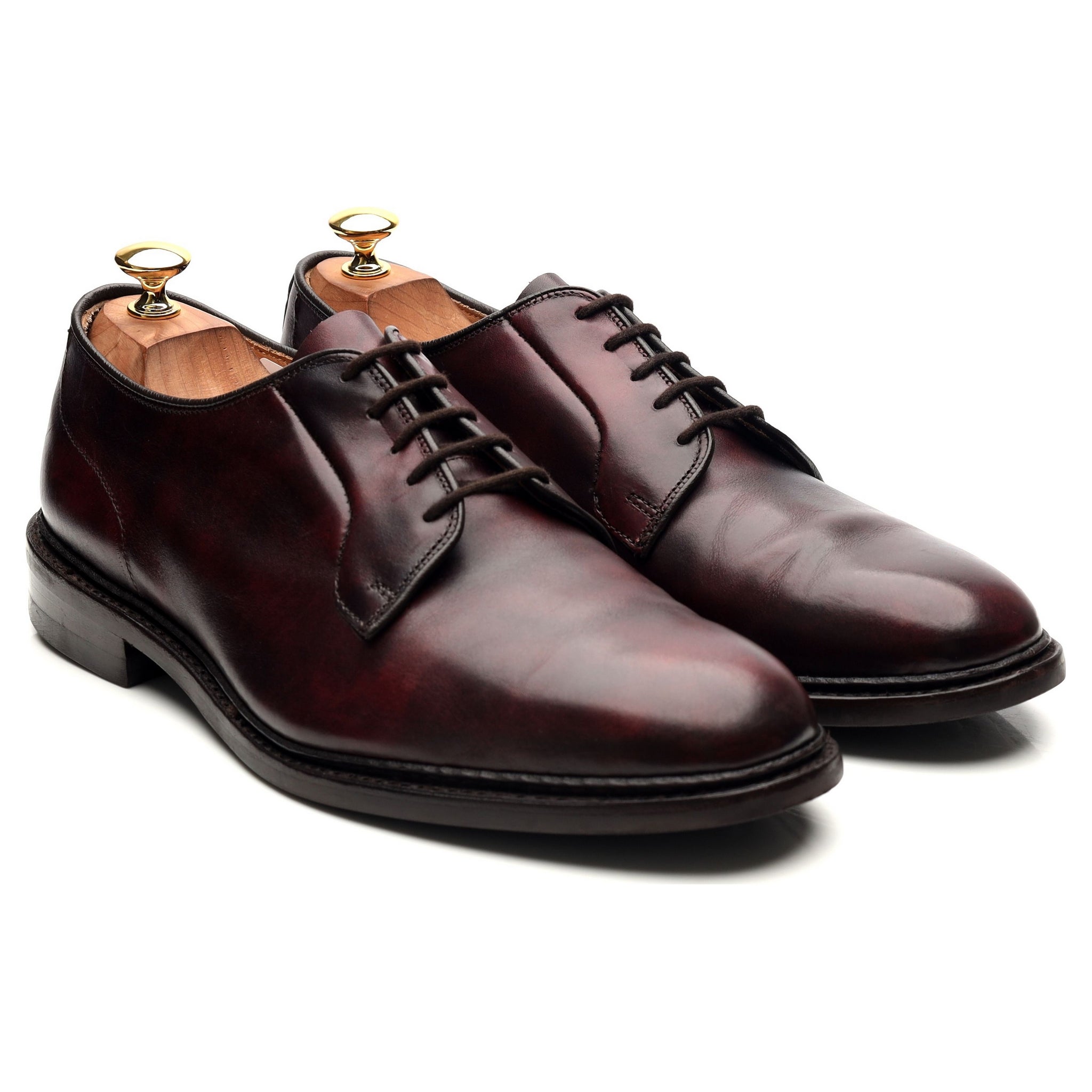 Trickers Robert derby cuir bordeaux UK 10