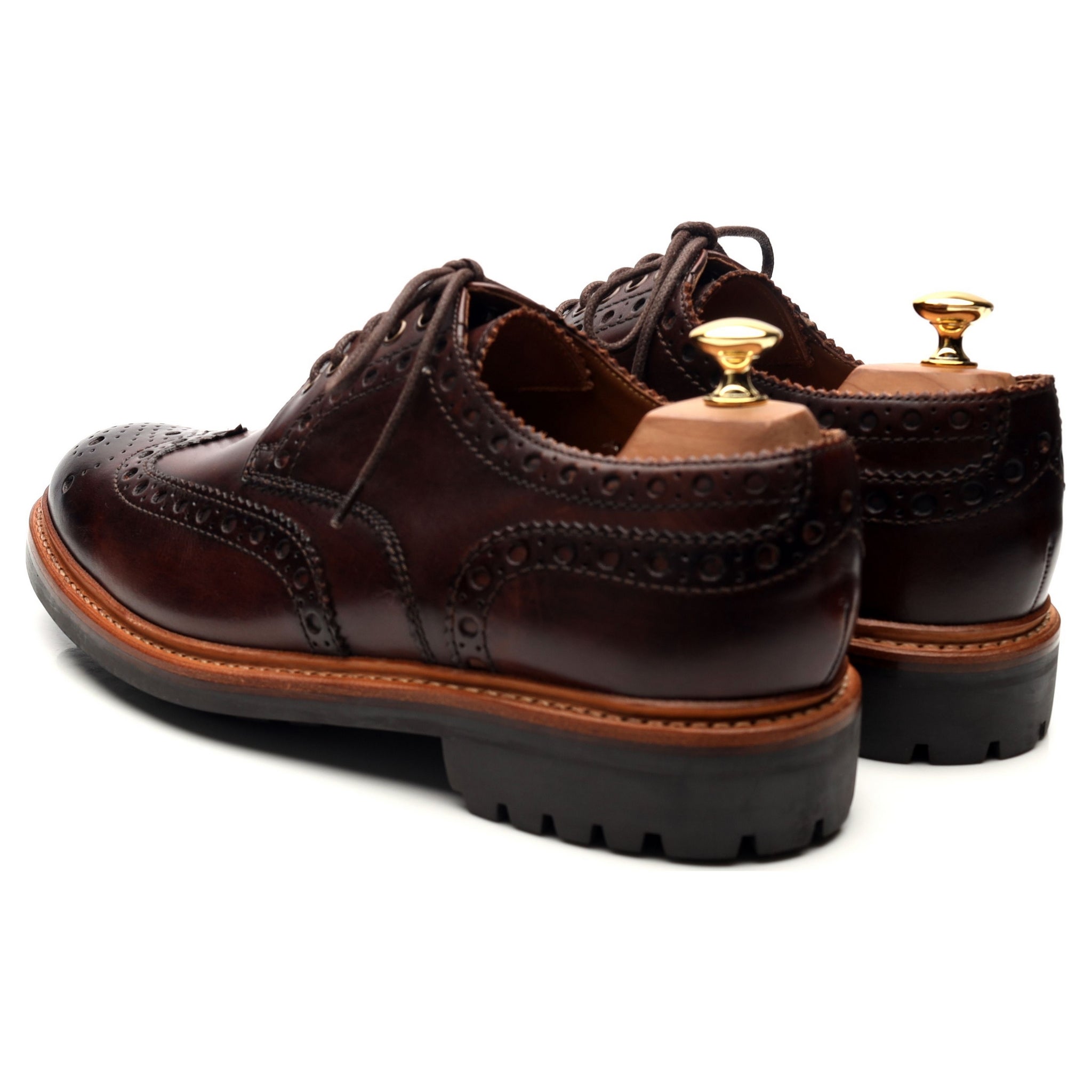 Grenson Archie derby brogue cuir marron UK 10