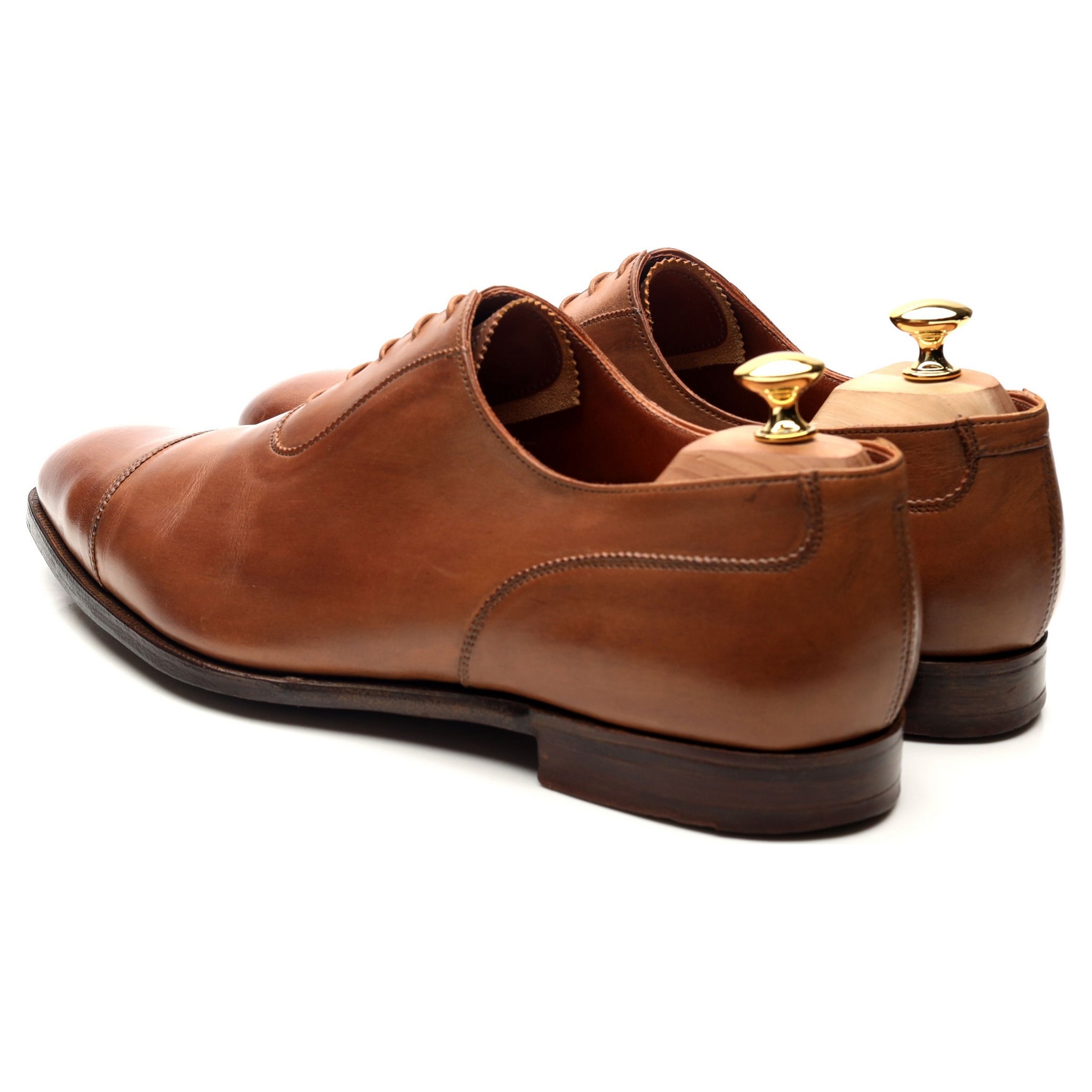 Crockett & Jones Egerton oxford cuir marron UK 11 patiné