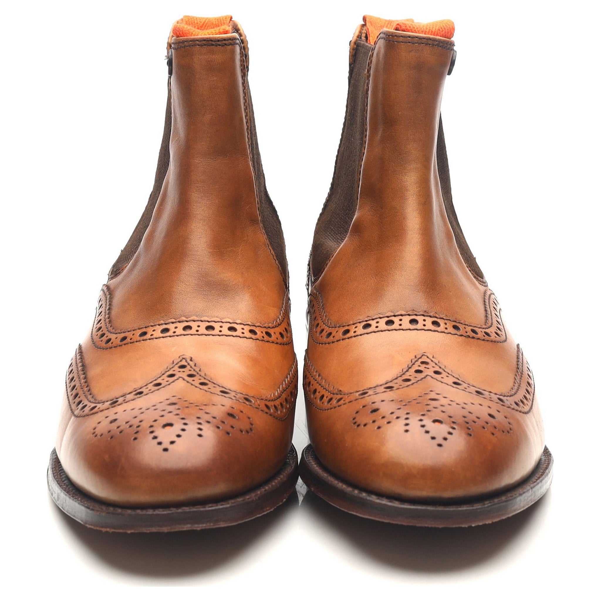 Superdry Chelsea boots brogue cuir marron UK 4