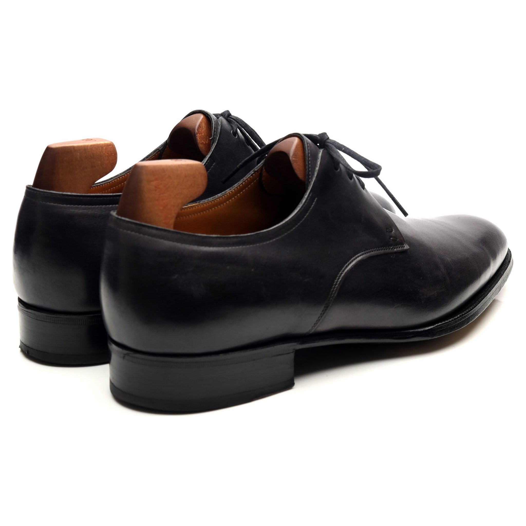 John Lobb Saint Crepin 2013 derby cuir noir UK 8.5