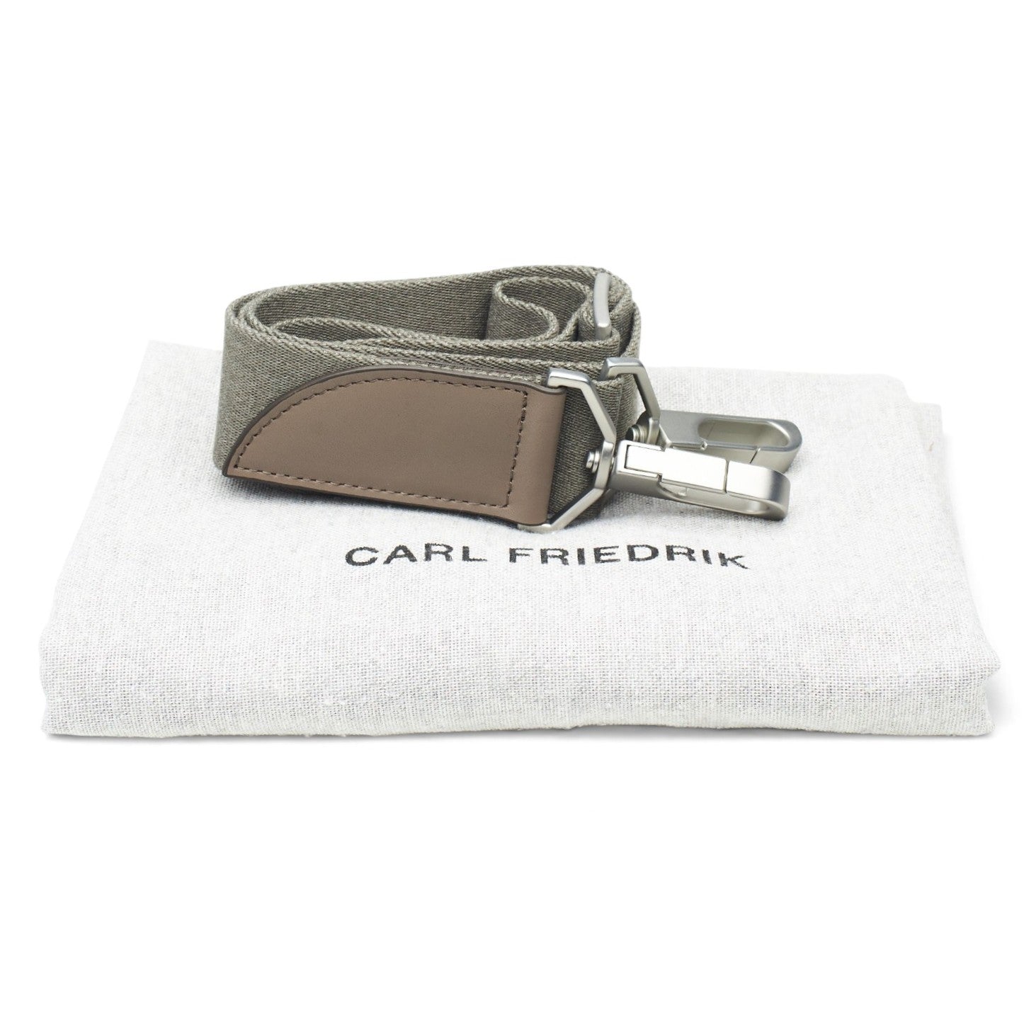 Carl Friedrik Palissy serviette cuir taupe 40,5 cm