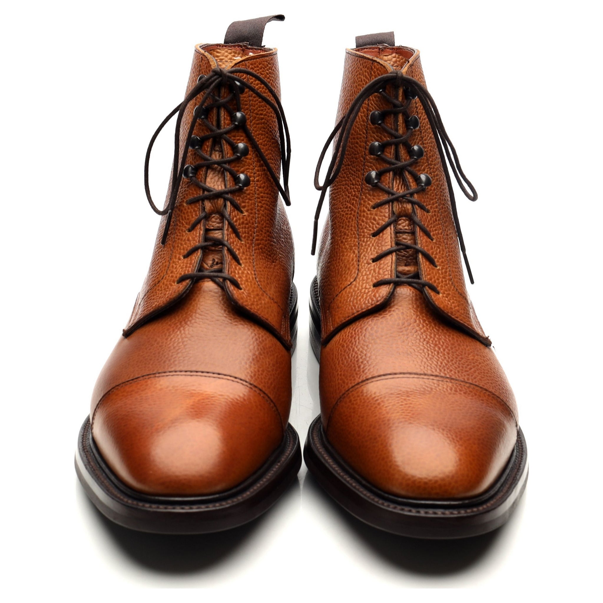 George Cleverley Taron bottines cuir marron grainé UK 10