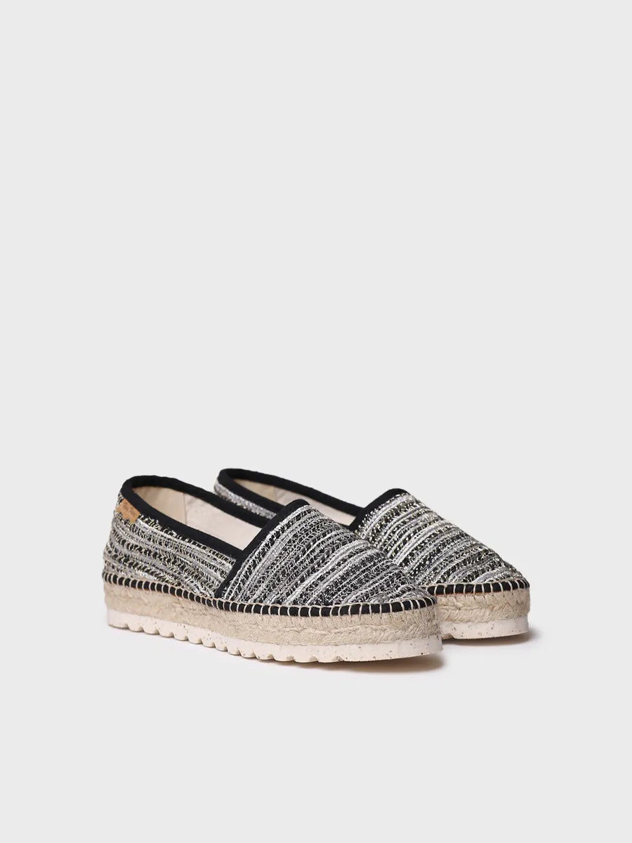 Toni Pons Alma-CL espadrille plate lurex noire