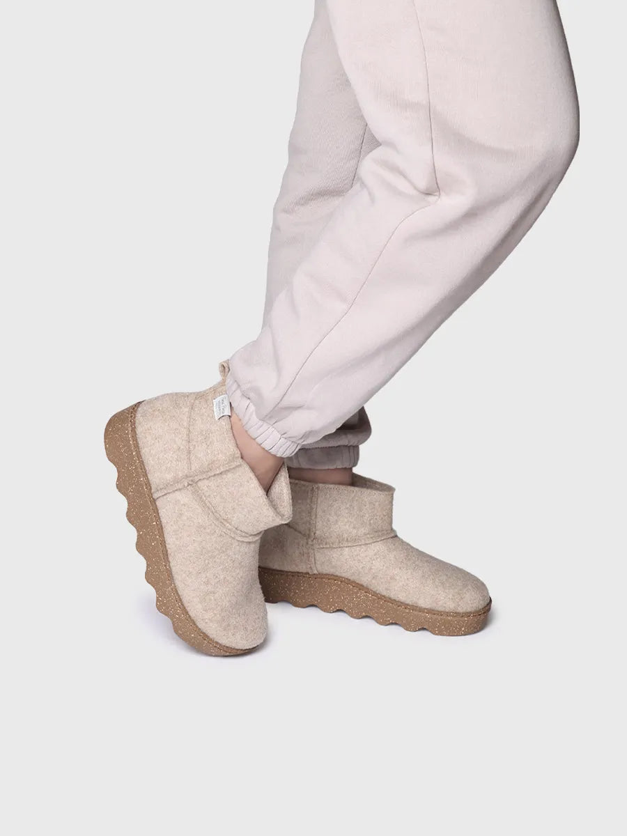 Toni Pons Jiana-FR chaussons feutre recyclé beige femme