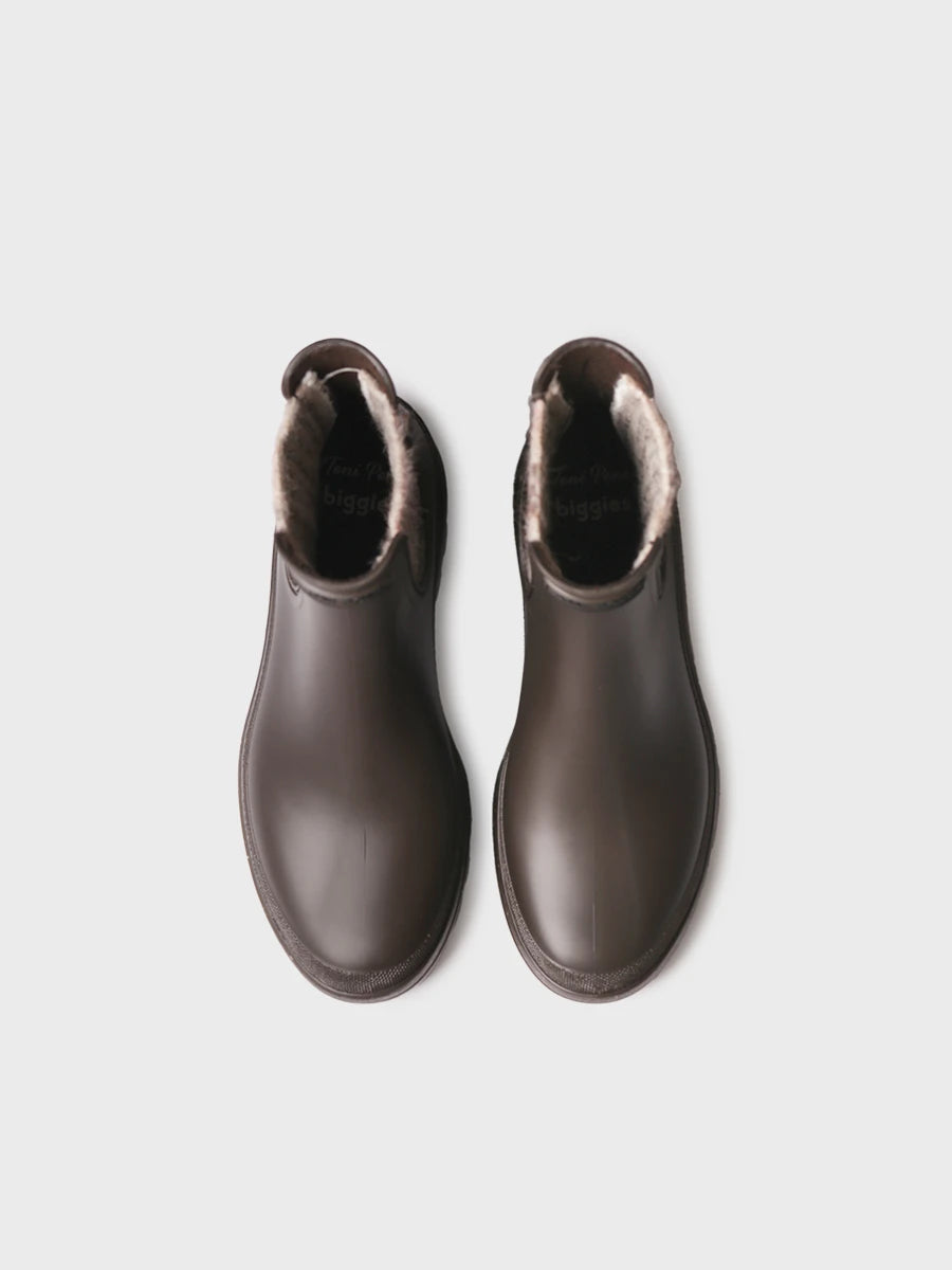 TONI PONS CHARLOTTE bottine pluie caoutchouc tweed