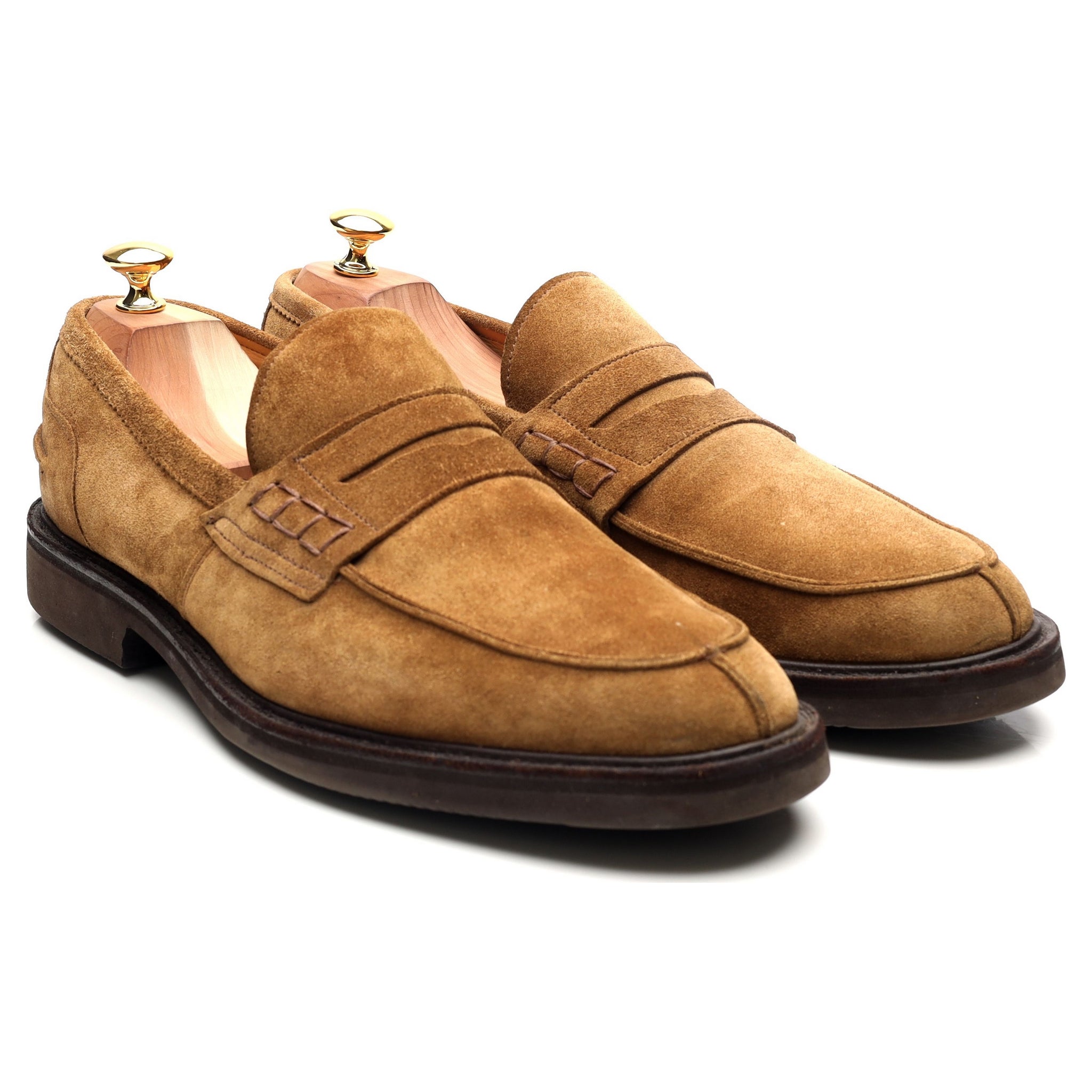 Tricker's James mocassins suède sable UK 11